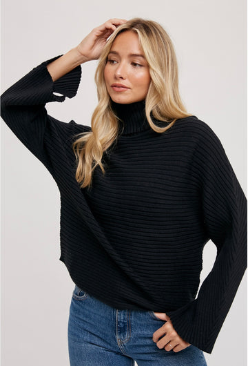 DANI RIBBED TURTLENECK SWEATER
