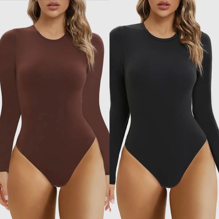 SHAPEWEAR CREW NECK LONG SLEEVE BODYSUIT