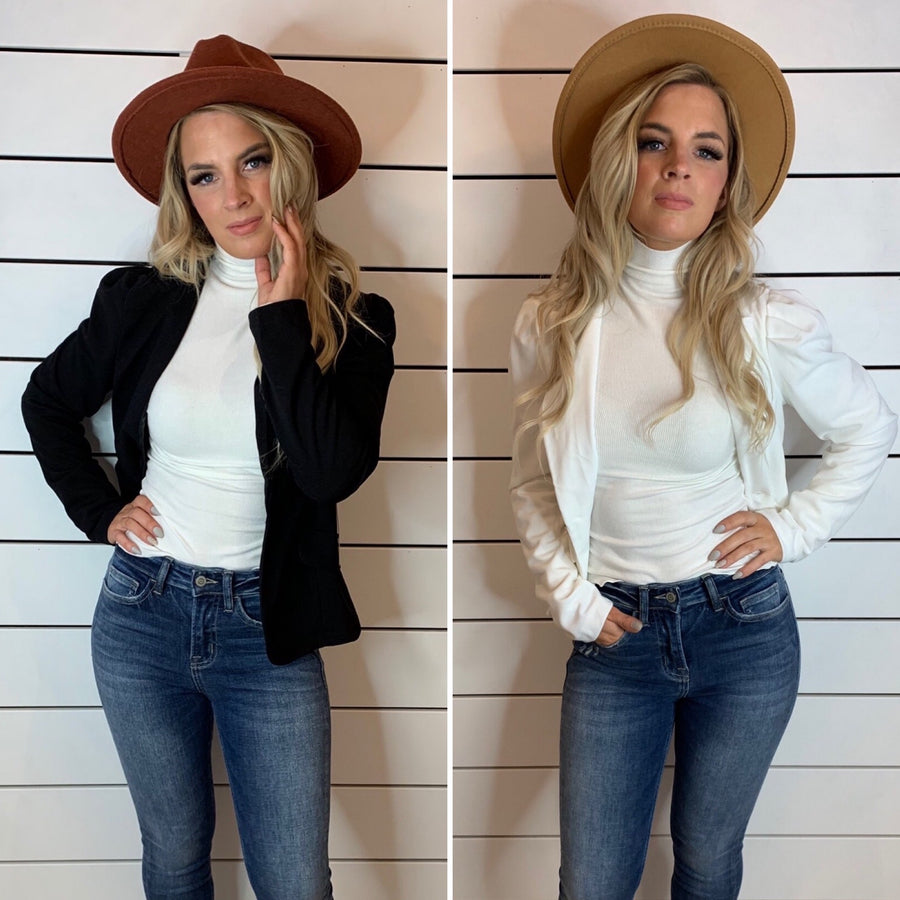JANAE PUFF SHOULDER BLAZER