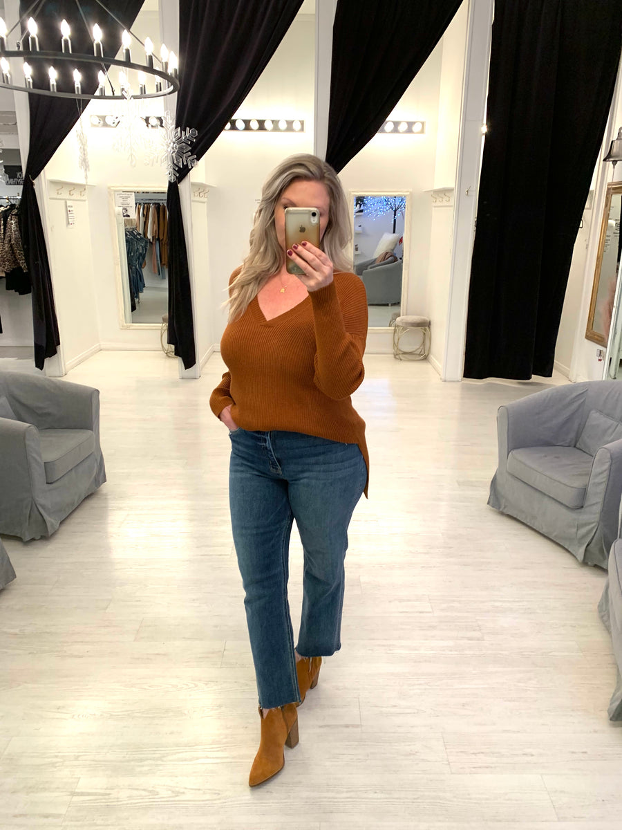 Z SUPPLY RIB V NECK SWEATER