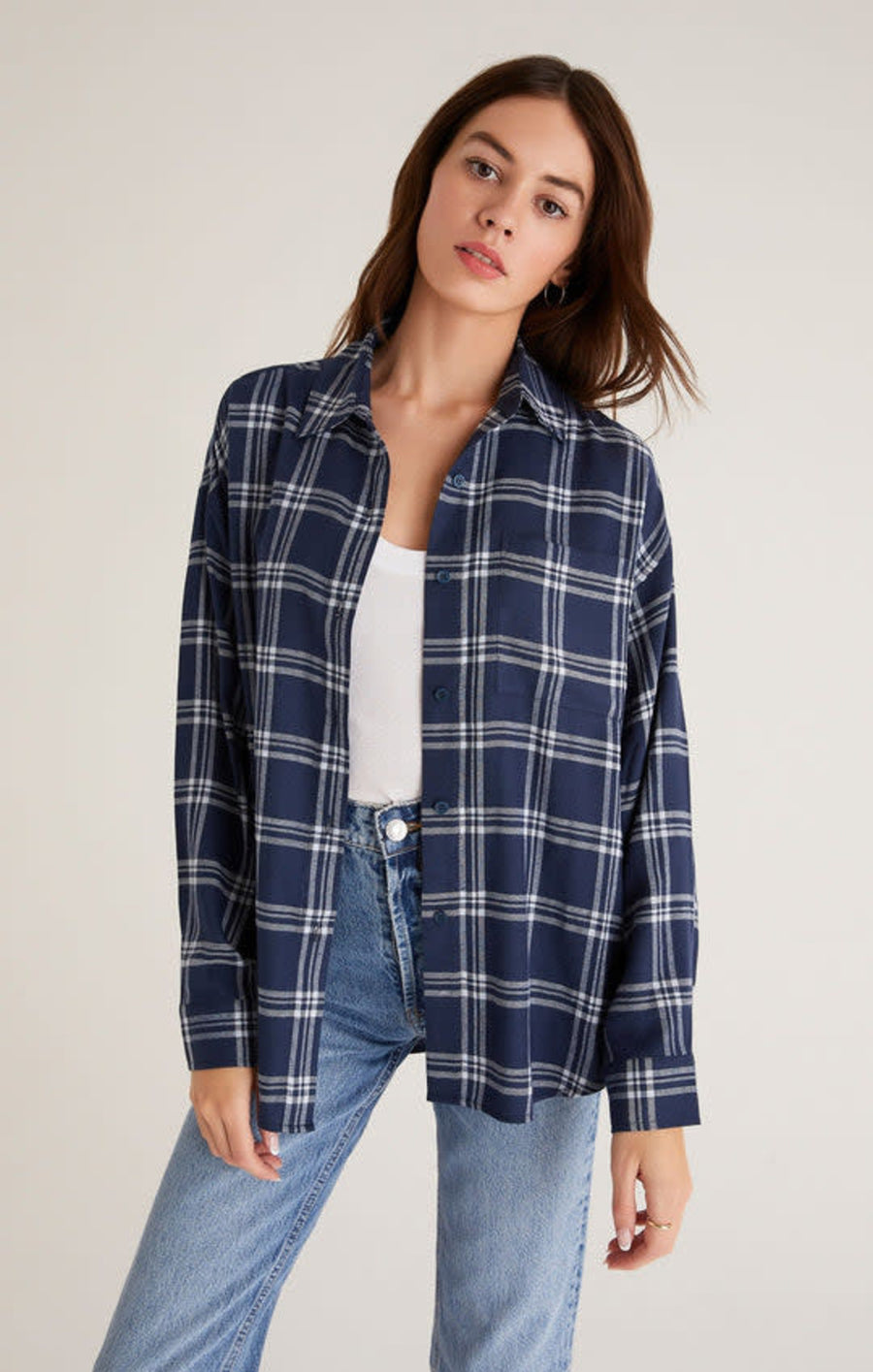 Z SUPPLY CLIO PLAID BUTTON UP