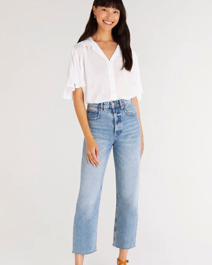 Z SUPPLY ZENA FLUTTER BUTTON UP