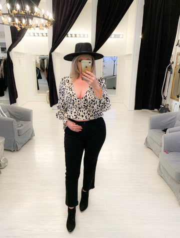 RIDLEY LEOPARD BLOUSE