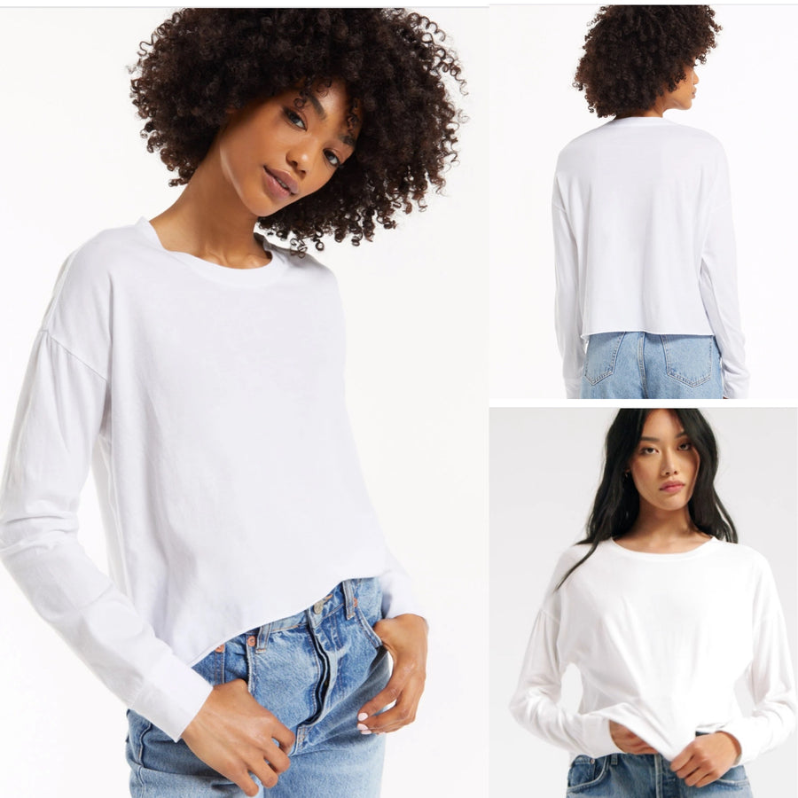 Z SUPPLY ORGANIC  LS BOX CREW