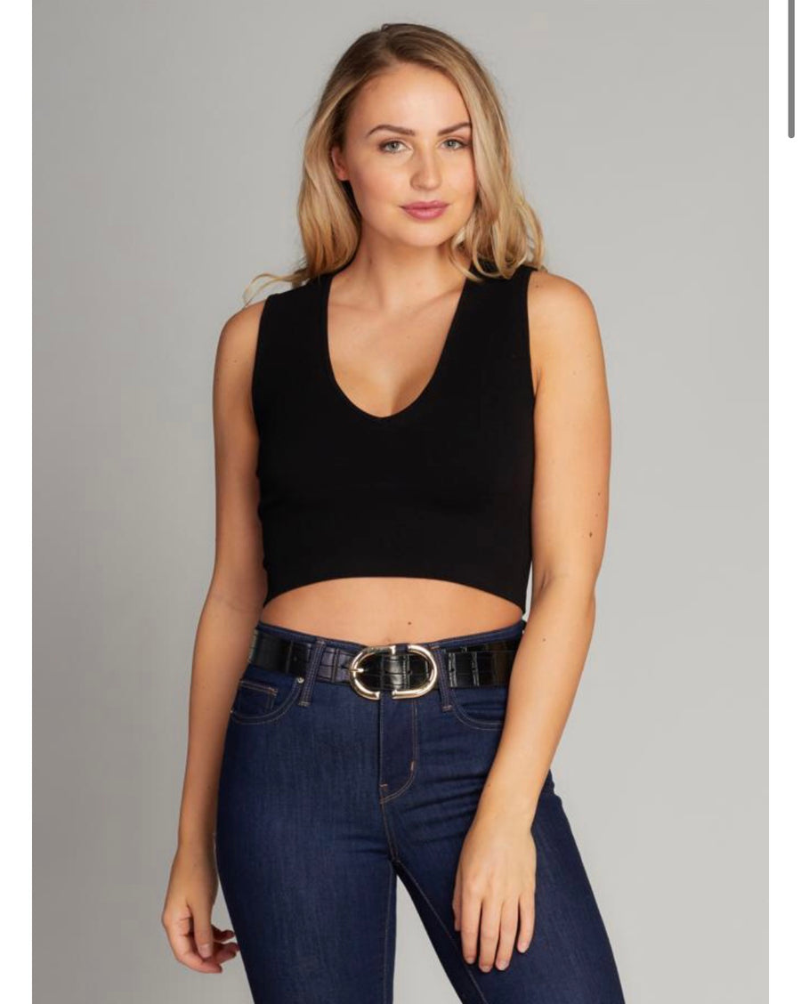 CEST MOI BAMBOO DEEP V RIB TOP