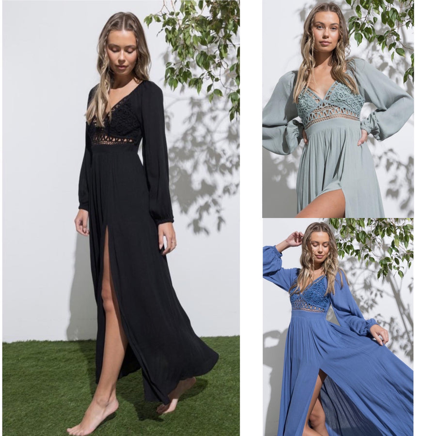 WINTERROSE CROCHET MAXI DRESS
