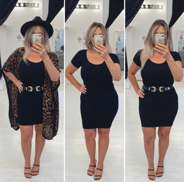 CEST MOI BAMBOO CAP SLEEVE DRESS