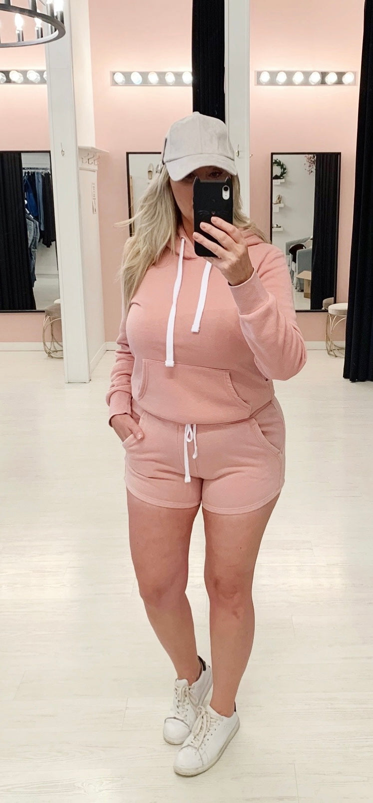 ZOLA BURNOUT SHORT HOODY SET
