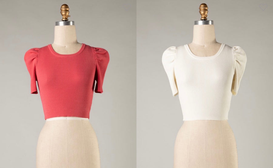 WINONA PUFF SLEEVE KNIT TOP