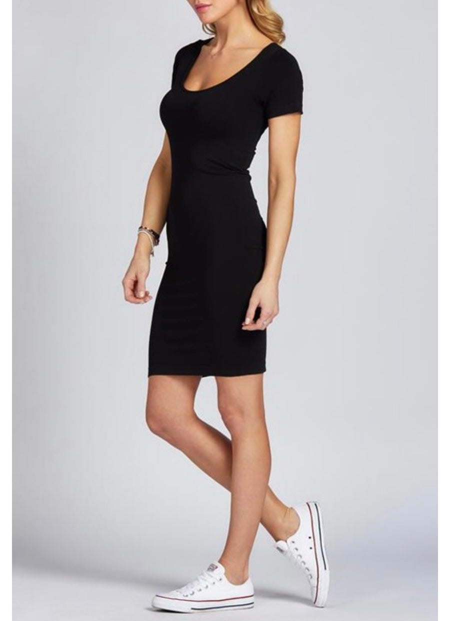 CEST MOI BAMBOO CAP SLEEVE DRESS