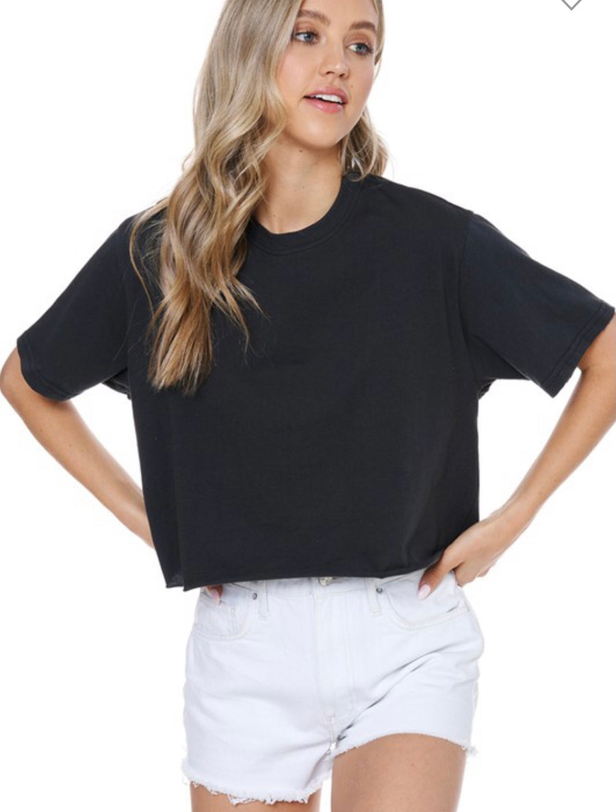 ODETTE BOXY CROP TEE