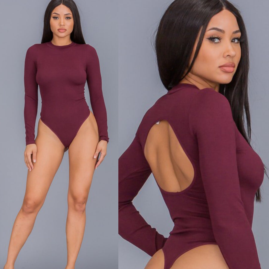 RILEY HIGH NECK OPEN BACK BODYSUIT