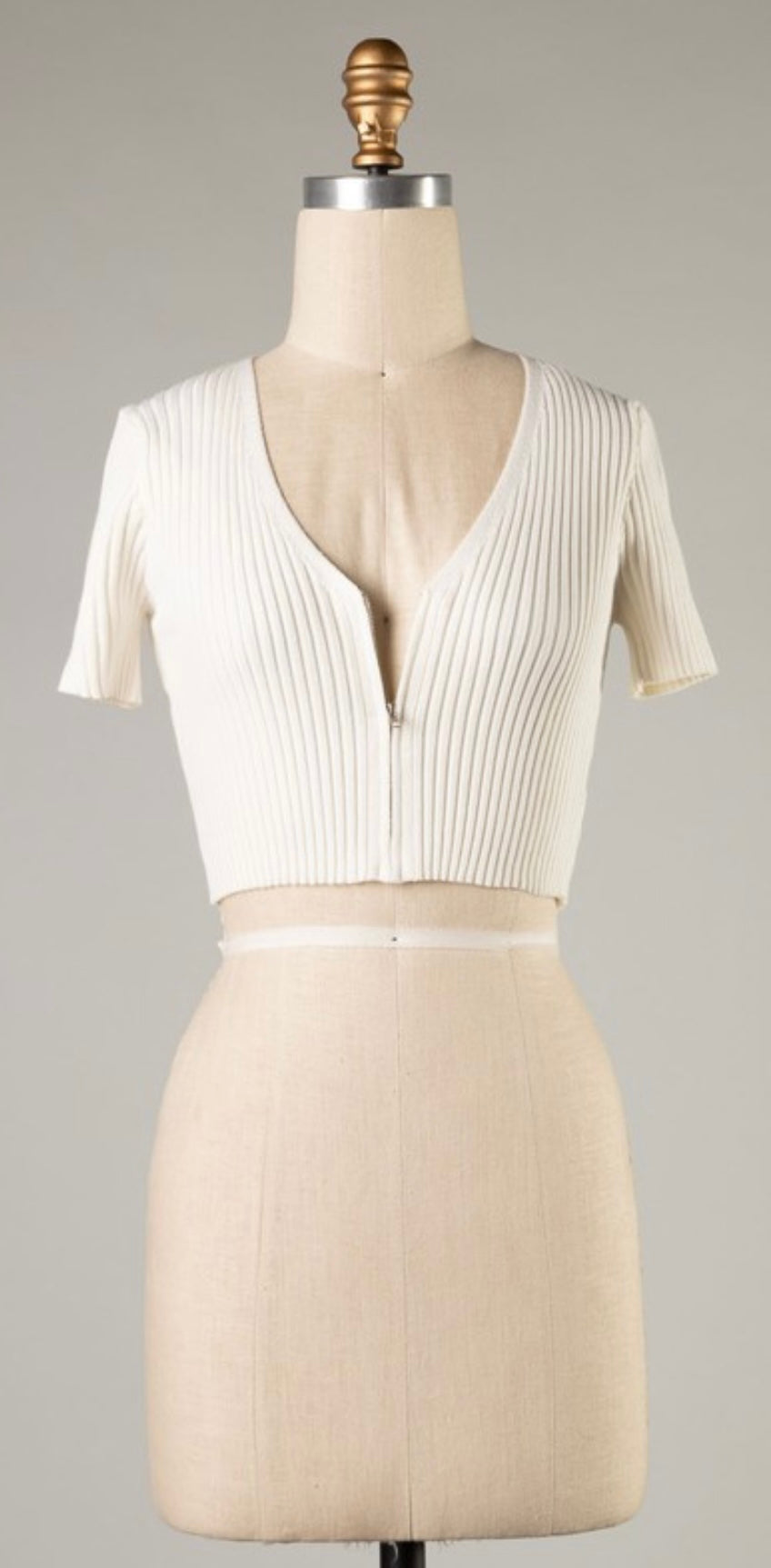 WRENLEY ZIPPER SHORT SLEEVE TOP