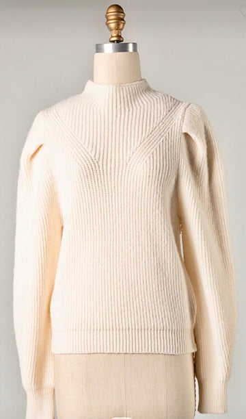 SAVANNAH PUFF SHOULDER SWEATER