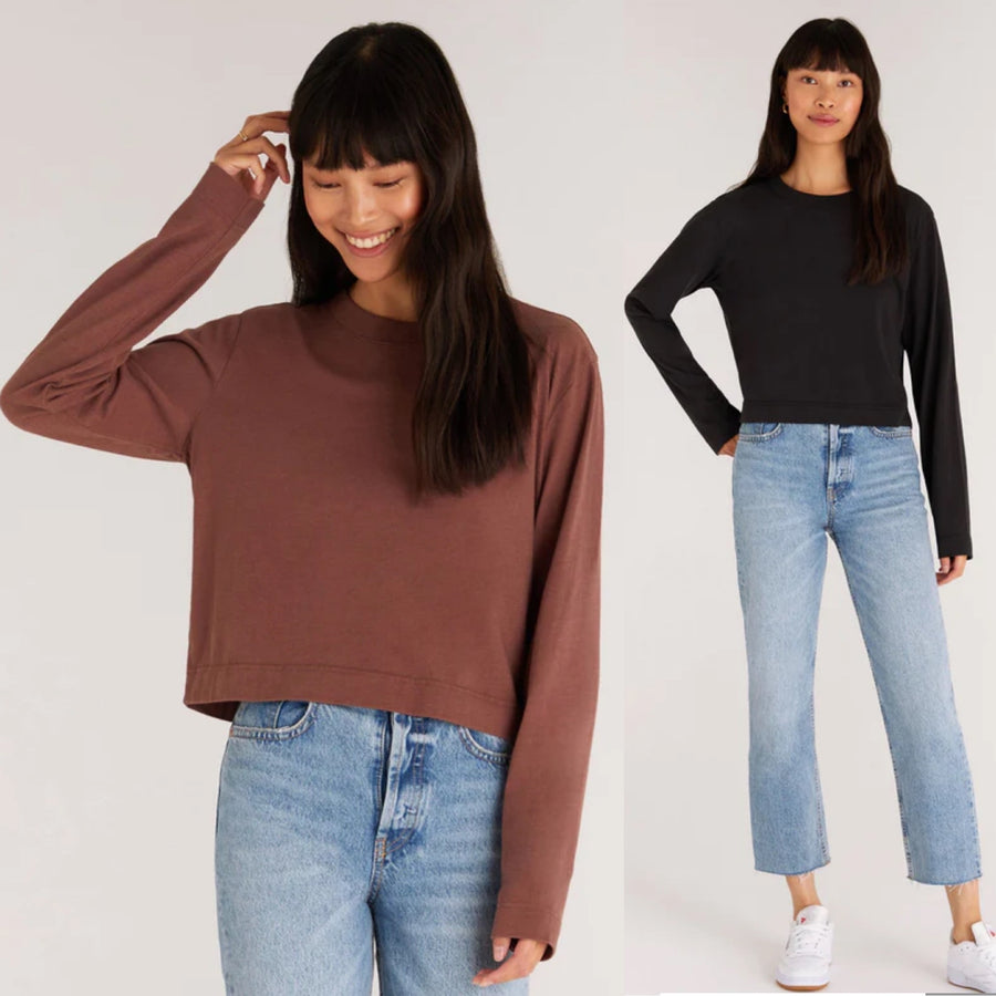 Z SUPPLY LUPITA CROP LONGSLEEVE