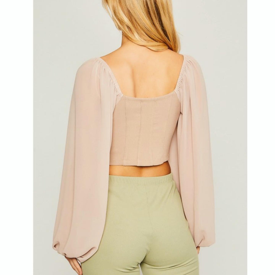 WILLAH BALLON SLEEVE CROP