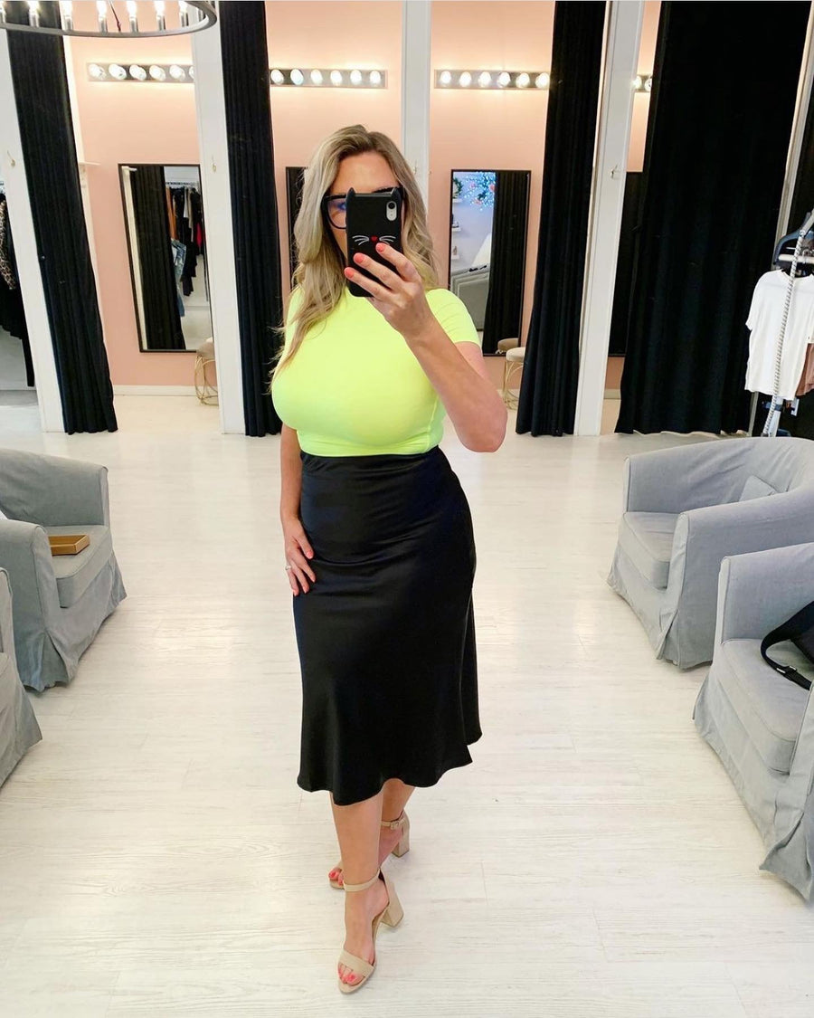 ULISES SATIN SLIP SKIRT