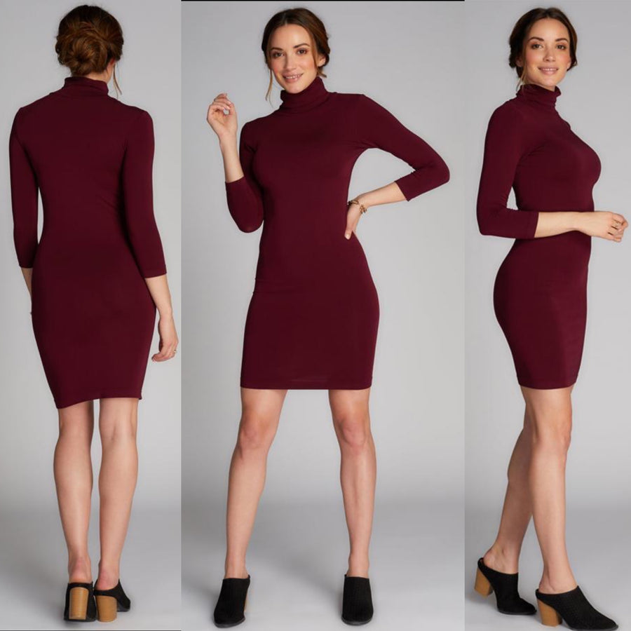 CEST MOI BAMBOO TURTLE NECK DRESS