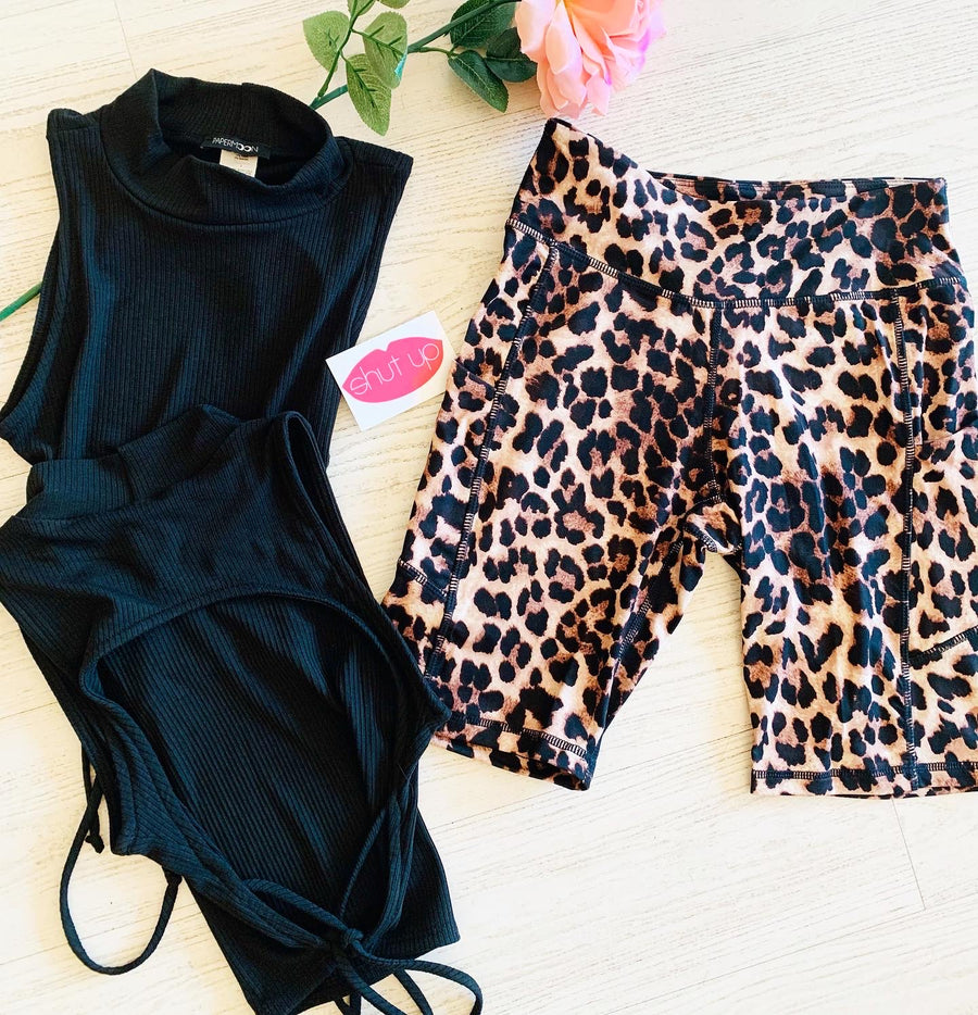 OCEANNA LEOPARD BIKE SHORT