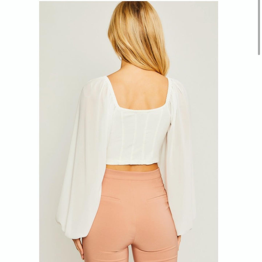 WILLAH BALLON SLEEVE CROP
