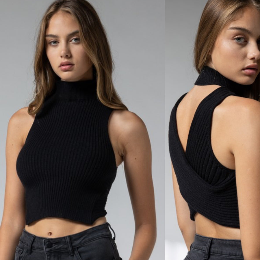 ATHENA REVERSIBLE HIGH NECK TOP