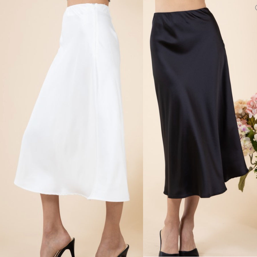 ULISES SATIN SLIP SKIRT