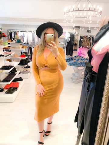 RIVKY CUT OUT MIDI DRESS