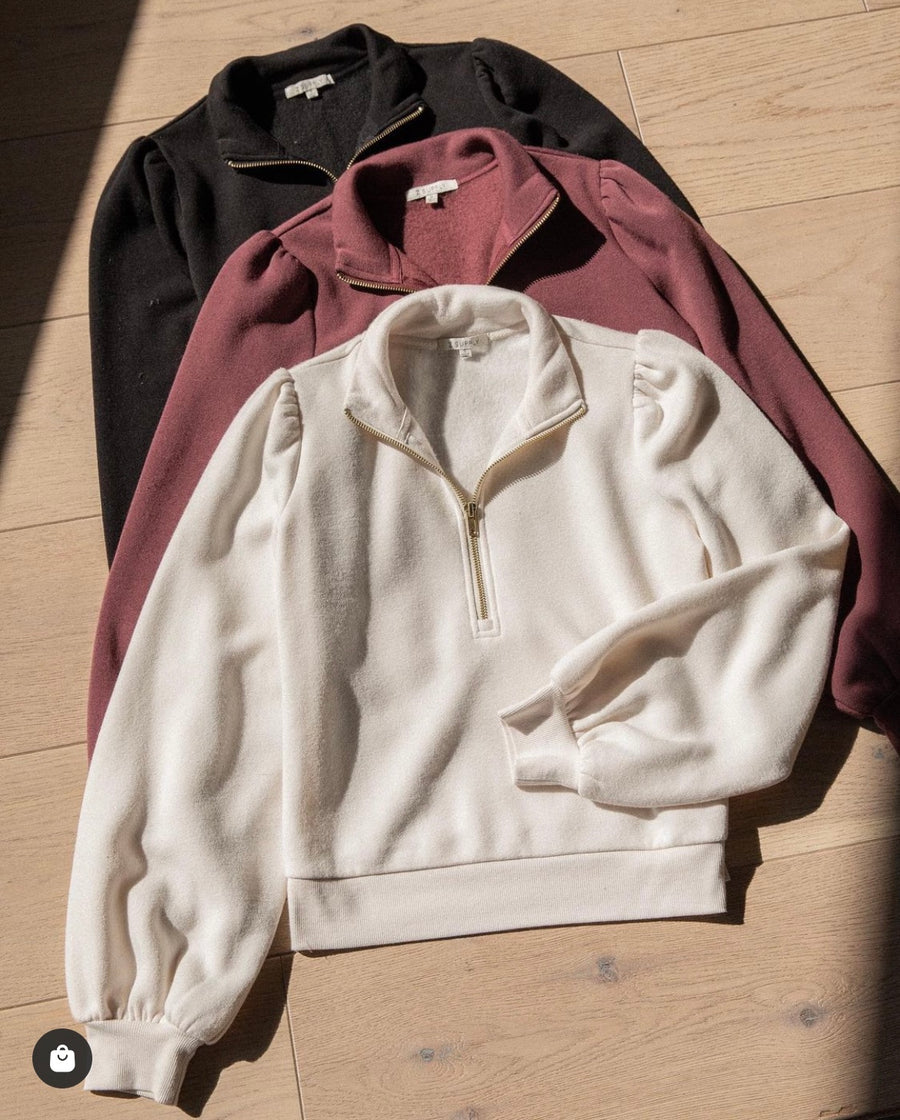 Z SUPPLY JANDIE HALF ZIP SWEATSHIRT