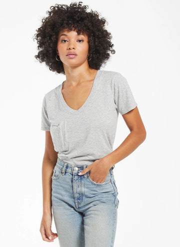 Z SUPPLY COTTON SLUB POCKET TEE