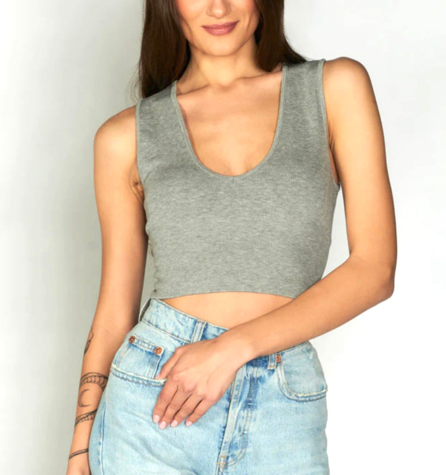CEST MOI BAMBOO DEEP V RIB TOP
