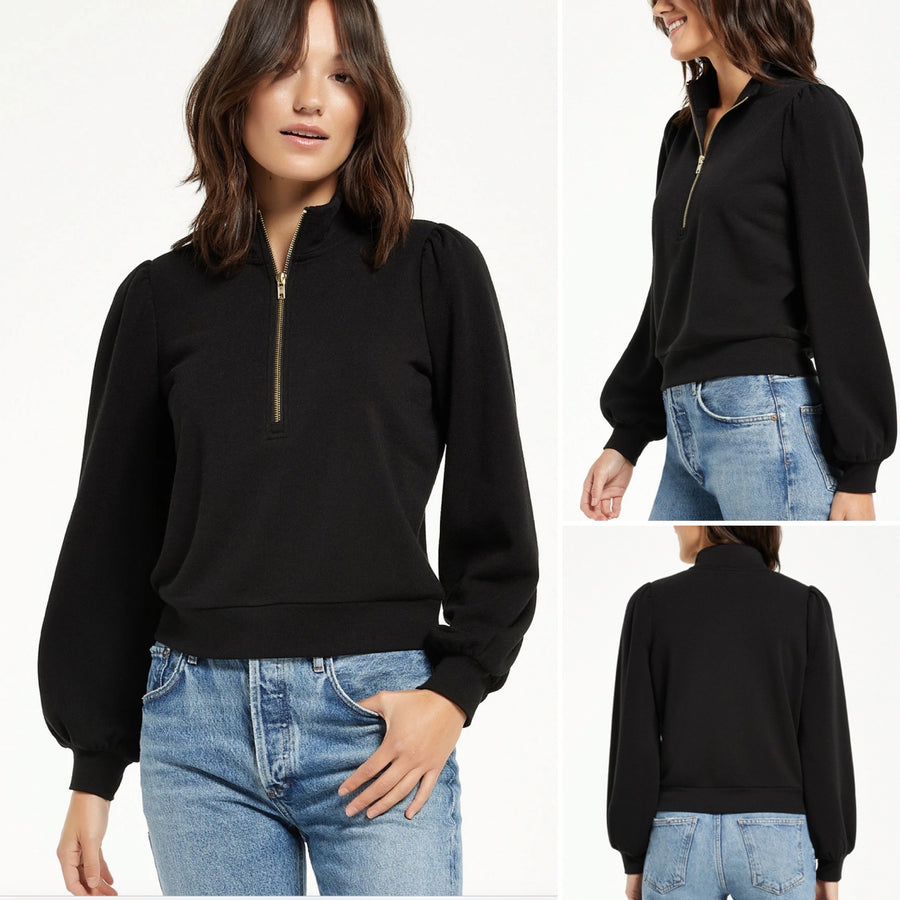 Z SUPPLY JANDIE HALF ZIP SWEATSHIRT