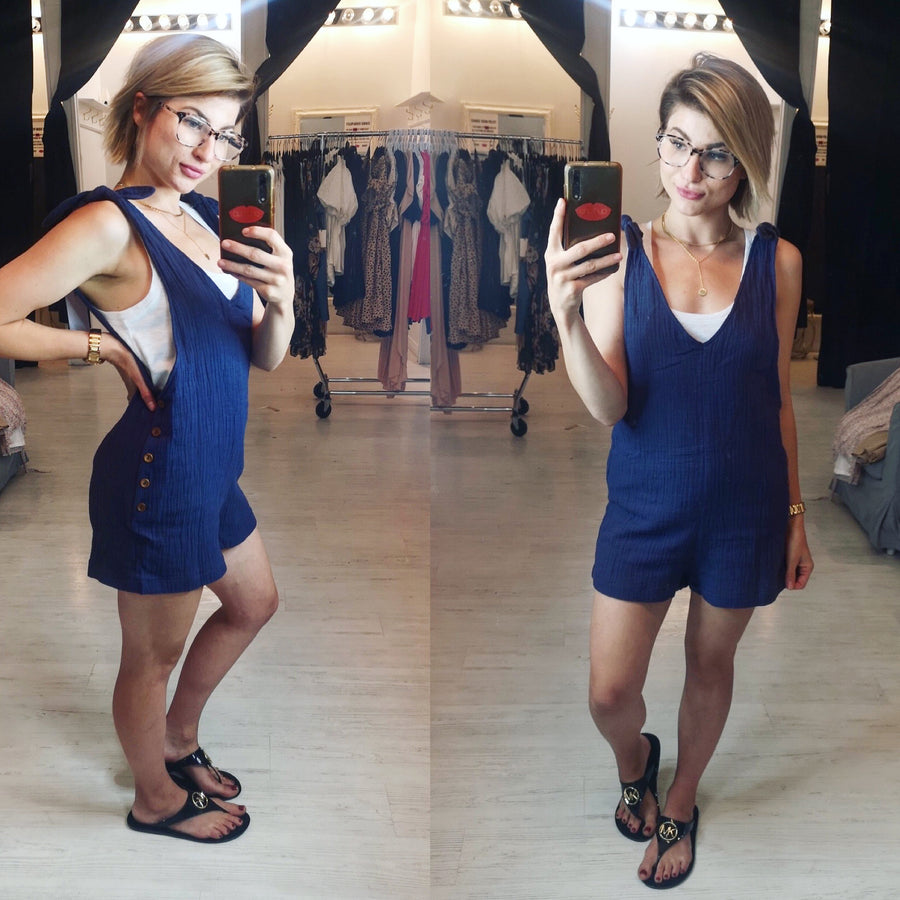 FRANCES NAVY ROMPER