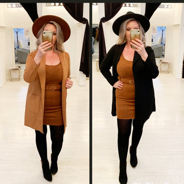 TAYA LONG SUEDE DRAPE BLAZER COAT