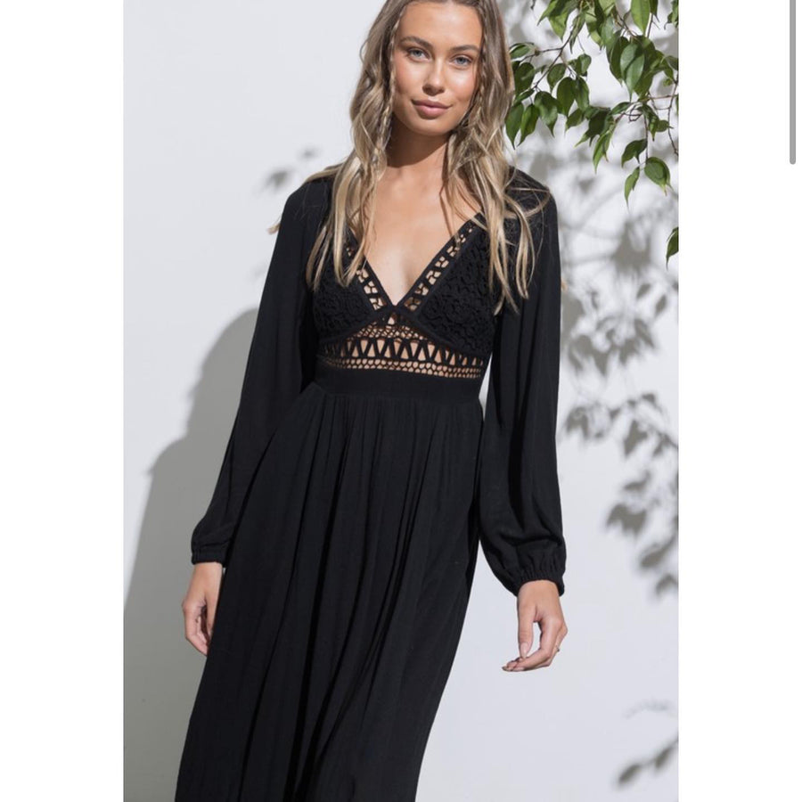 WINTERROSE CROCHET MAXI DRESS
