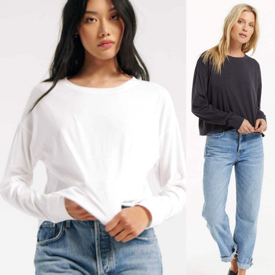 Z SUPPLY ORGANIC  LS BOX CREW