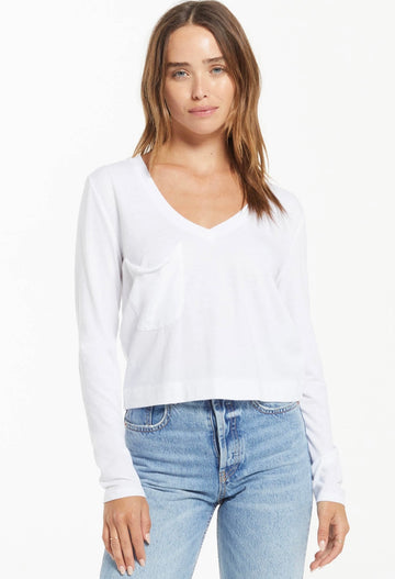 Z SUPPLY LS SKIMMER POCKET TEE