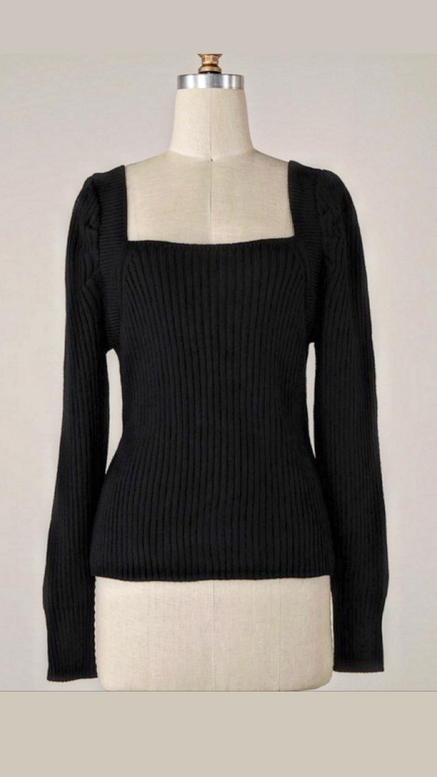 ALEXANDRA PUFF SHOULDER SWEATER
