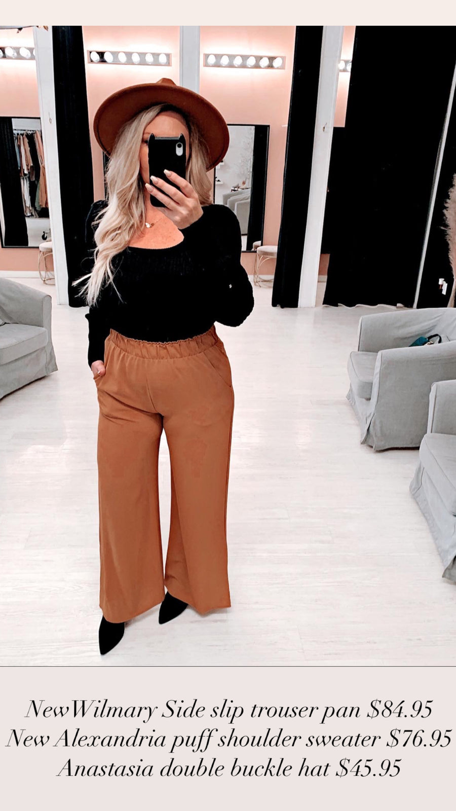 ALEXANDRA PUFF SHOULDER SWEATER
